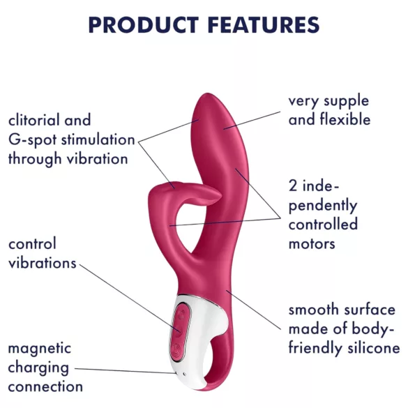 Satisfyer Embrace Me - klitoriaus vibratorius su rankenėle