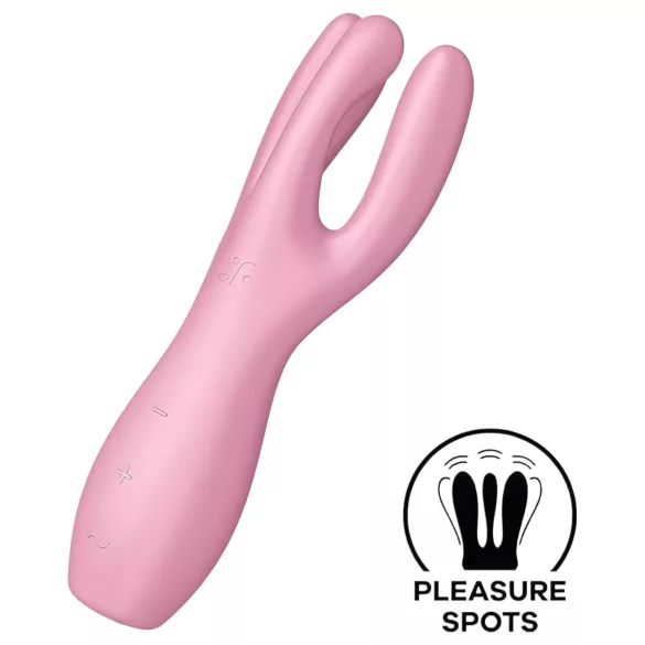 Satisfyer Threesome 3 - klitorio vibratorius - įkraunamas - rožinis