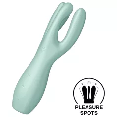   Satisfyer Threesome 3 - akumuliatorinis klitorio vibratorius (mėta)
