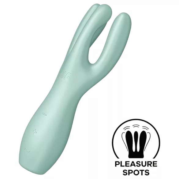 Satisfyer Threesome 3 - akumuliatorinis klitorio vibratorius (mėta)
