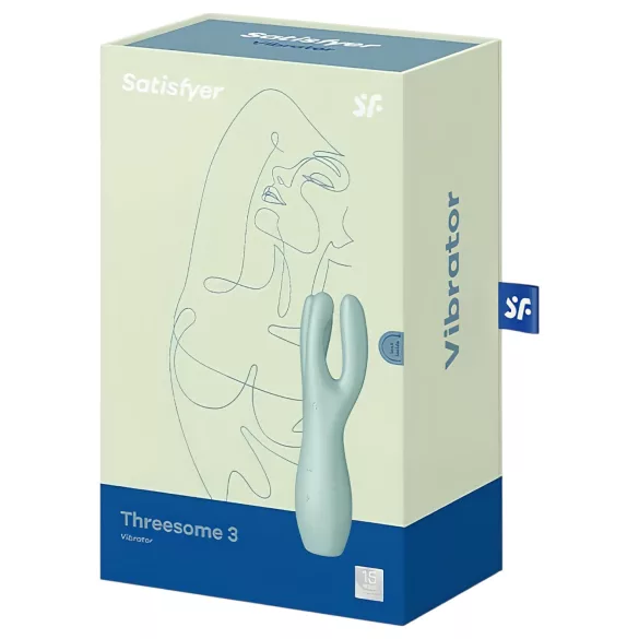 Satisfyer Threesome 3 - akumuliatorinis klitorio vibratorius (mėta)