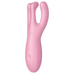   Satisfyer Threesome 4 - klitorio vibratorius - išmanusis - rožinis