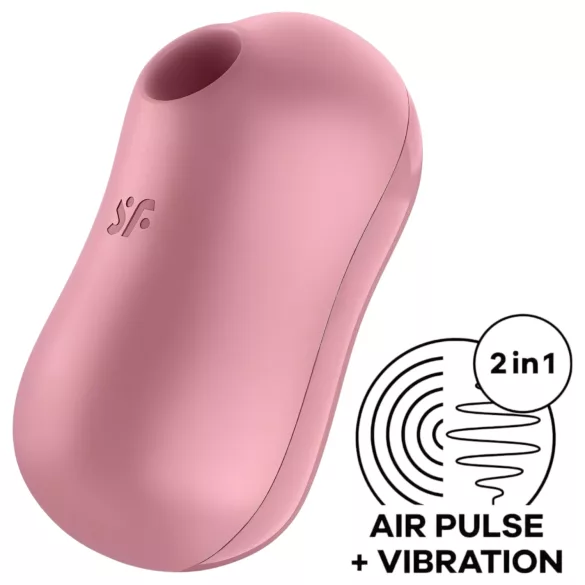 Satisfyer Cotton Candy - klitorinis oro vibracijos vibratorius - koralų spalvos
