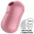 Satisfyer Cotton Candy - klitorinis oro vibracijos vibratorius - koralų spalvos