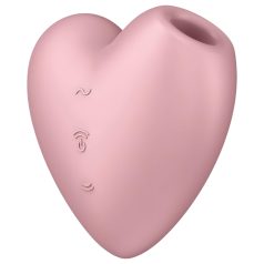  Satisfyer Cutie Heart - klitorio stimuliatorius su oro bangomis - rožinis