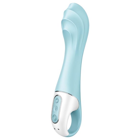 Satisfyer - vibratorius su oro pompa - išmanus, pumpuojamas, mėlynas