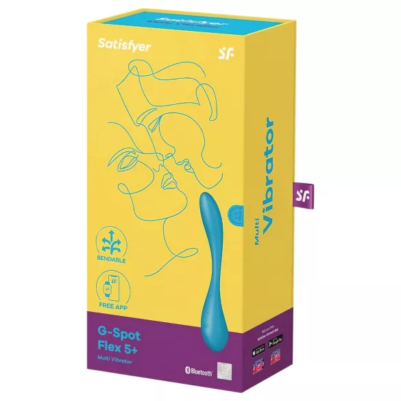 Satisfyer G-spot Flex 5 - programėle valdomas G taško vibratorius (žalias)