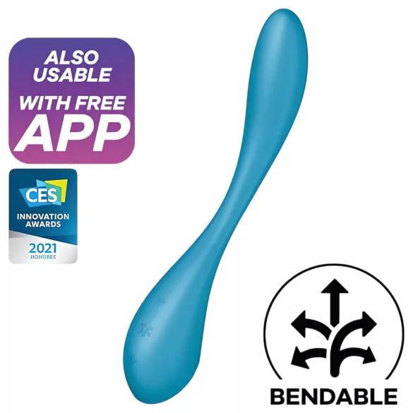 Satisfyer G-spot Flex 5 - programėle valdomas G taško vibratorius (žalias)