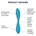 Satisfyer - G taško vibratorius - lankstus, įkraunamas, vandeniui atsparus