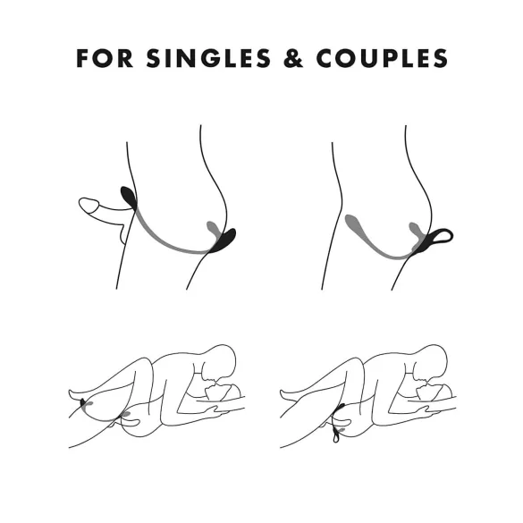 Satisfyer Plug & Play - analinis vibratorius ir penio žiedas