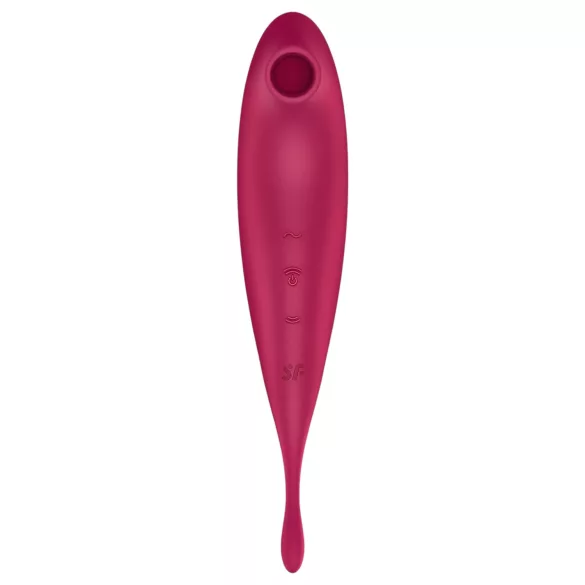 Satisfyer Twirling Pro - programėle valdoma klitorio vibracija (raudona)