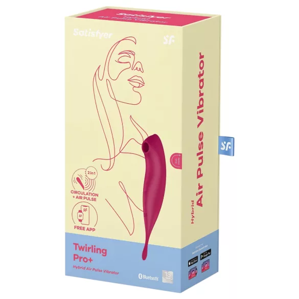 Satisfyer Twirling Pro - programėle valdoma klitorio vibracija (raudona)