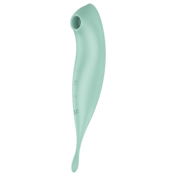 Satisfyer Twirling Pro - išmanusis 2in1 klitorio vibratorius (mėtinė)