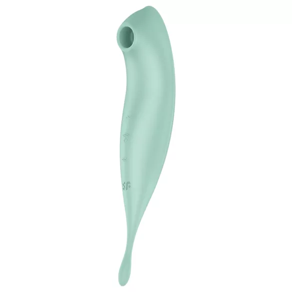 Satisfyer Twirling Pro - programėle valdoma klitorio vibratoriaus lazdelė (mėtinė)