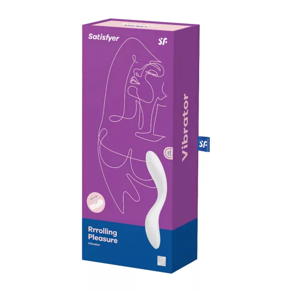 Satisfyer Rrrolling - G taško vibratorius su judančiomis rutuliukais - baltas