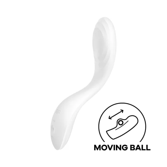 Satisfyer Rrrolling - G taško vibratorius su judančiomis rutuliukais - baltas