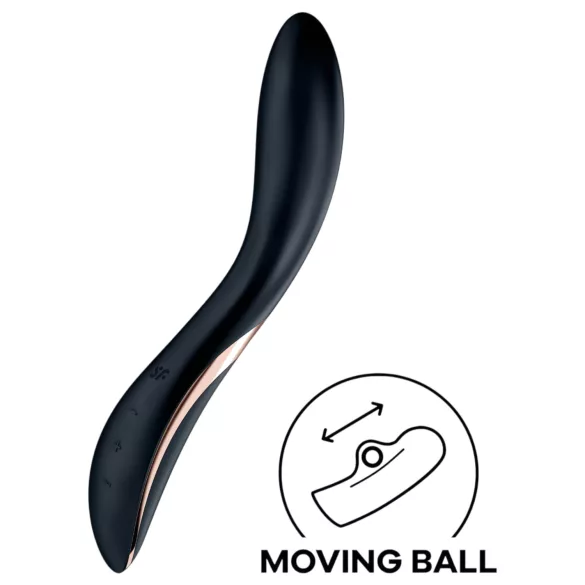 Satisfyer Rrrolling - G taško vibratorius su judančiomis kulkomis - juodas