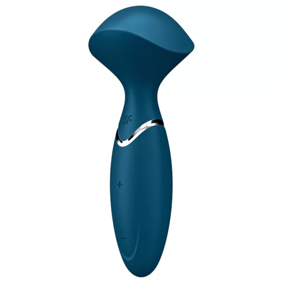 Satisfyer Mini Wand-er - vandeniui atsparus masažinis vibratorius (mėlynas)