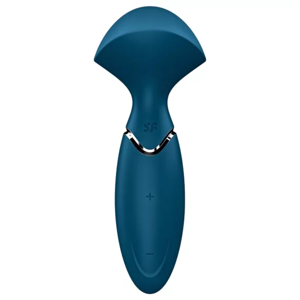 Satisfyer Mini Wand-er - vandeniui atsparus masažinis vibratorius (mėlynas)