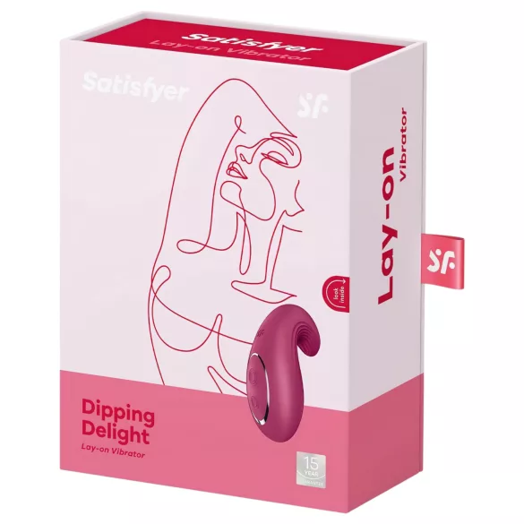 Satisfyer Dipping Delight - klitorio vibratorius - įkraunamas - raudonas