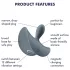 Satisfyer - analinis vibratorius pradedantiesiems - pilkas