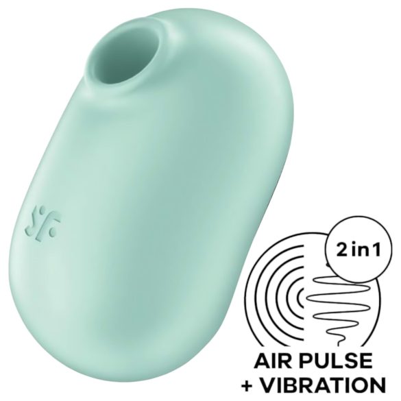Satisfyer Pro To Go 2 - įkraunamas oro bangų klitorio stimuliatorius (mėtinė)