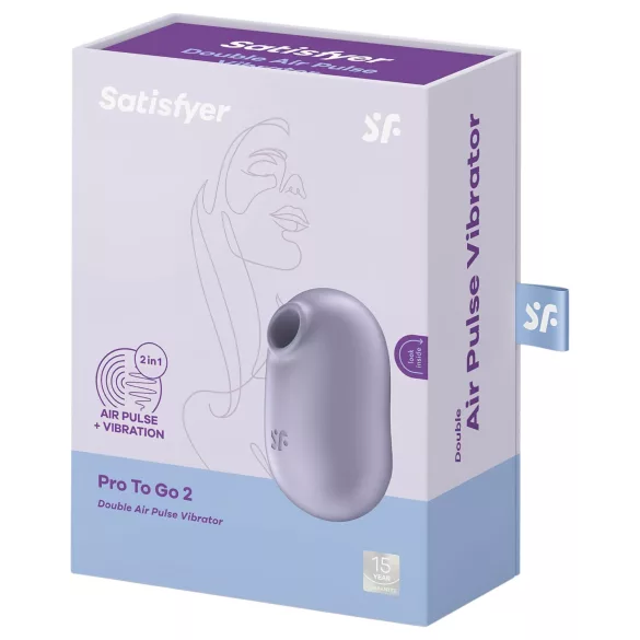 Satisfyer Pro To Go 2 - klitorinis stimuliatorius - banginis - įkraunamas