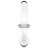 Satisfyer Double Crystal - Dvigubas stiklinis dildo (skaidrus)