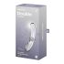 Satisfyer Double Crystal - Dvigubas stiklinis dildo (skaidrus)