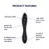 Satisfyer Dazzling Crystal 1 - dvigalis stiklinis dildo - juodas