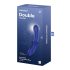 Satisfyer Double Crystal - stiklinis dvigubas dildo - mėlynas