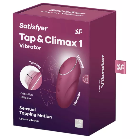 Satisfyer Tap & Climax 1 - vibratorius ir klitorio stimuliatorius - raudonas