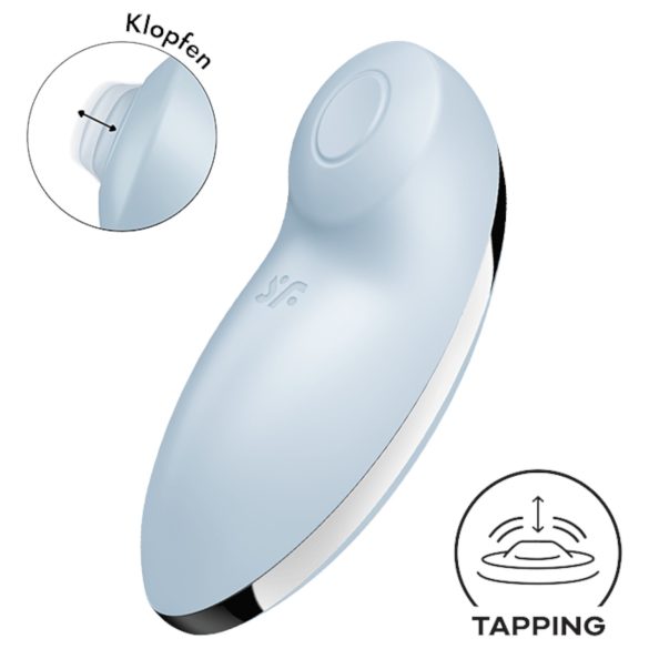 Satisfyer Tap & Climax 2 - klitorinis stimuliatorius ir vibratorius - mėlynas