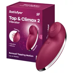   Satisfyer Tap & Climax 2 - 2 viename klitorio stimuliatorius ir vibratorius (raudonas)