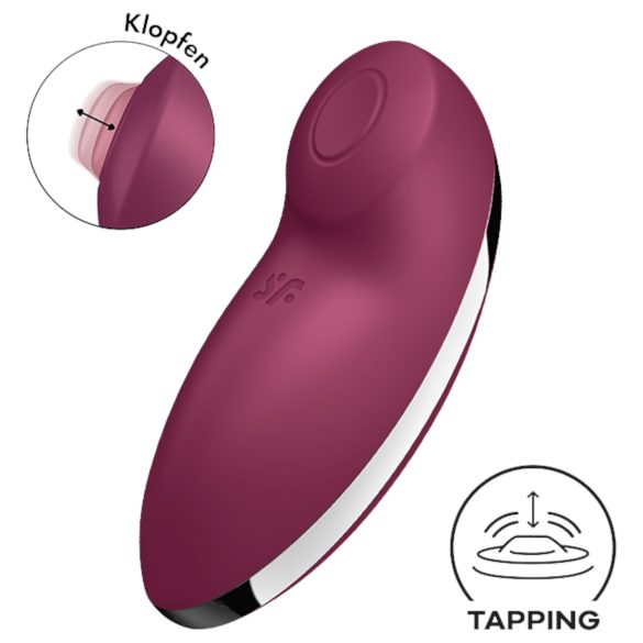 Satisfyer Tap & Climax 2 - 2in1 klitorio stimuliatorius ir vibratoriaus (raudonas)