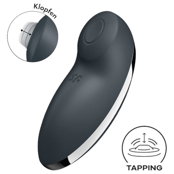 Satisfyer Tap & Climax 2 - 2in1 klitorio vibratorius (pilkas)