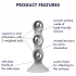 Satisfyer Triple Ball-R - analinis kamuoliukų dildo - pilkas