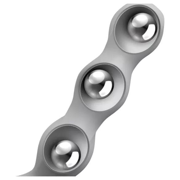 Satisfyer Triple Ball-R - analinis kamuoliukų dildo - pilkas