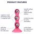 Satisfyer Triple Ball-R - analinis vibratorius su rutuliukais - rožinis