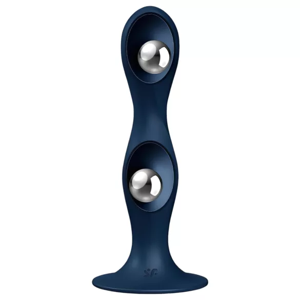 Satisfyer Double Ball-R - vaginaliniai kamuoliukai - svoriu - mėlyni