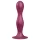 Satisfyer Double Ball-R - dildo su siurbtuku - raudonas, sunkintas