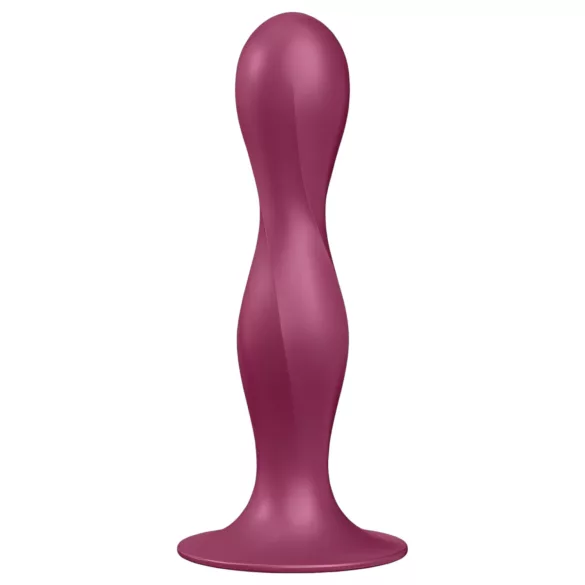 Satisfyer Double Ball-R - dildo su siurbtuku - raudonas, sunkintas