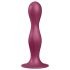 Satisfyer Dvigubas Rutulys-R - prisisiurbiantis svertinis dildo (raudonas)