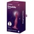Satisfyer Dvigubas Rutulys-R - prisisiurbiantis svertinis dildo (raudonas)