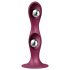 Satisfyer Dvigubas Rutulys-R - prisisiurbiantis svertinis dildo (raudonas)