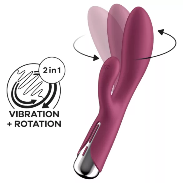 Satisfyer Spinning Rabbit 1 - vibratoriaus su besisukančia klitorine dalimi