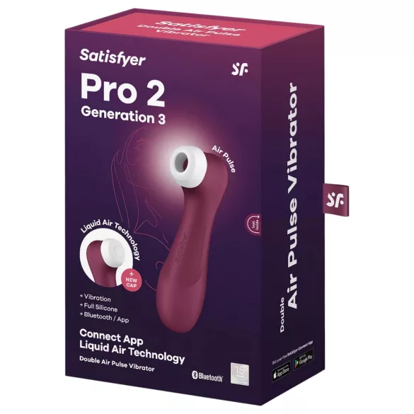 Satisfyer Pro 2 Gen3 - programėle valdomas oro bangų klitorinis vibratorius (raudonas)