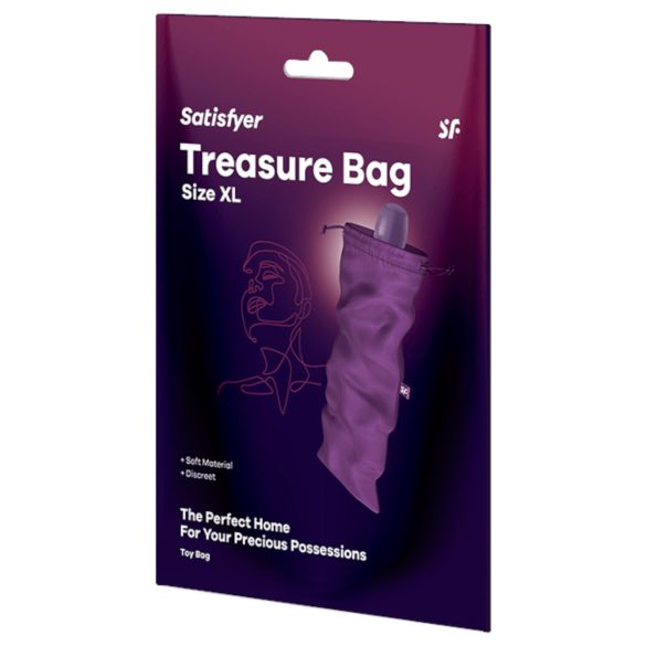 Satisfyer Treasure Bag XL - laikymo krepšys - ypač didelis (violetinis)
