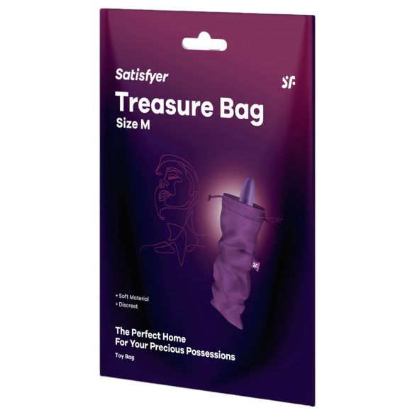 Satisfyer Treasure Bag - diskretiška laikymo rankinė - vidutinė (violetinė)