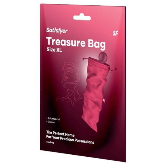 Satisfyer Treasure Bag XL - laikymo krepšys - itin didelis (rožinis)